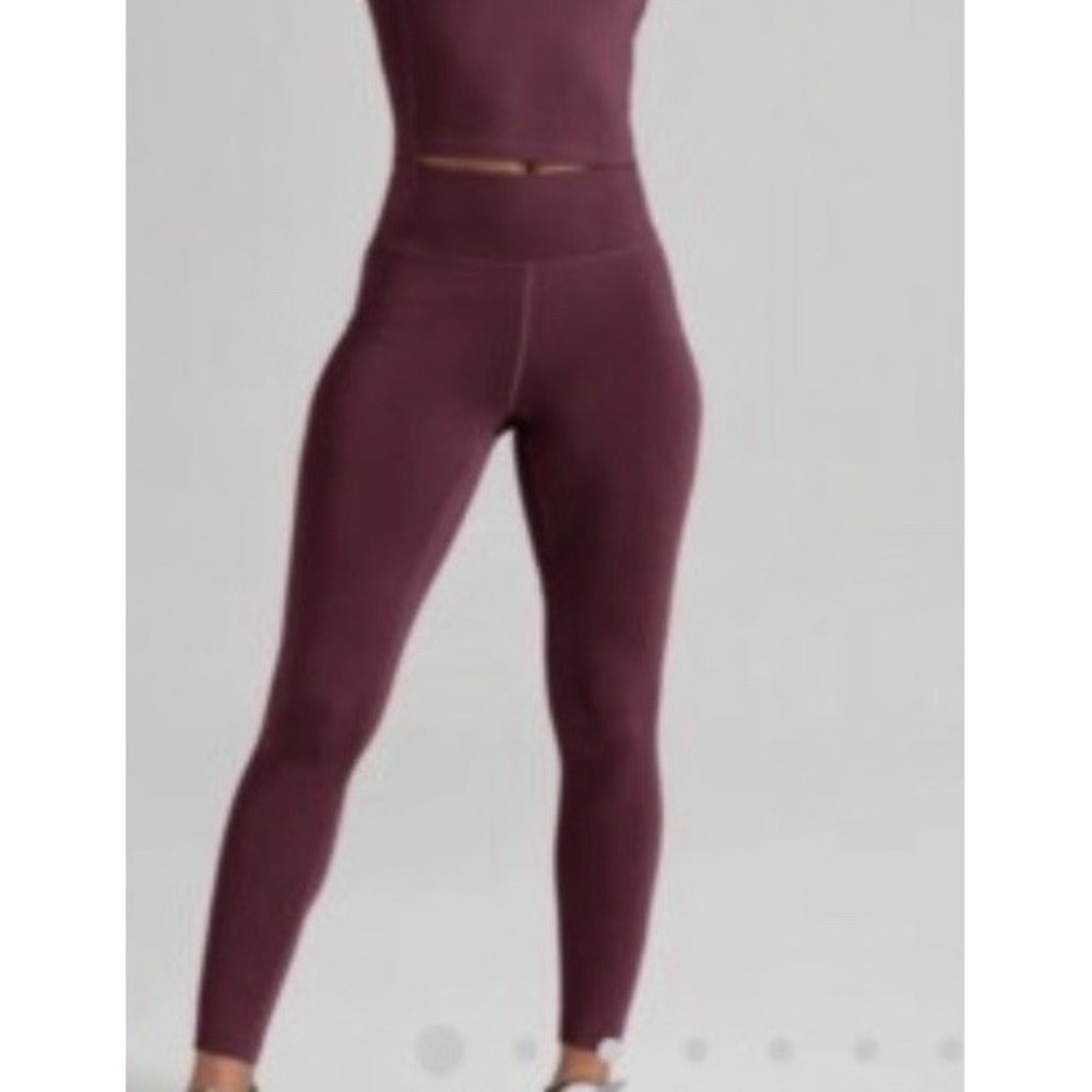 Allbirds Natural Legging in Aubergine Sz XS Yoga Running Athletic Workout Casual